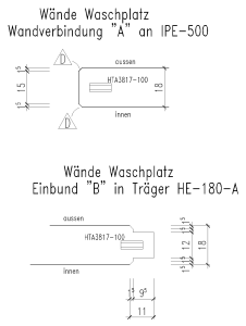 Wandanschluss Detail Detailkonstruktion