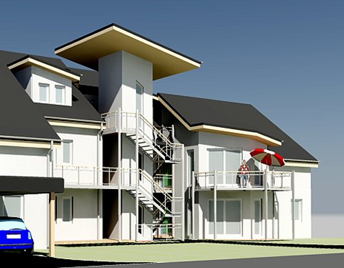 Perspektive Mehrfamilienwohnhaus Perspektive Mehrfamilienwohnhaus