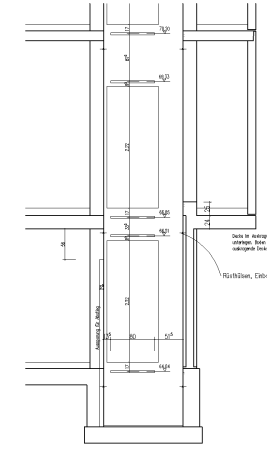 Ausschnitt aus einem Werkplan Werkplanausschnitt
