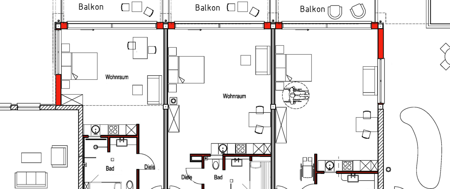 Grundrissplan Ferienwohnungen